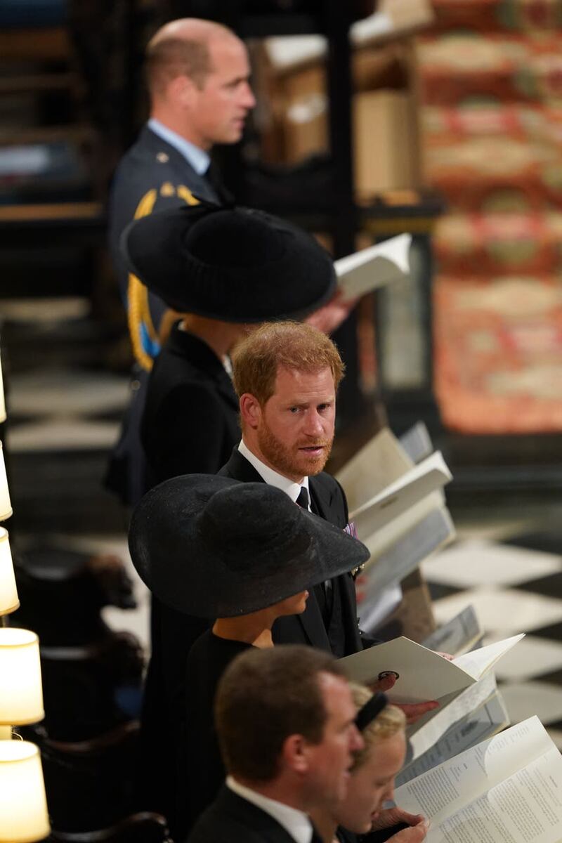 The Prince of Wales and the Duke of Sussex at Queen Elizabeth II's funeral 