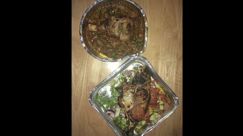 Takeaway food from Nora&#39;s Palace in Belfast 