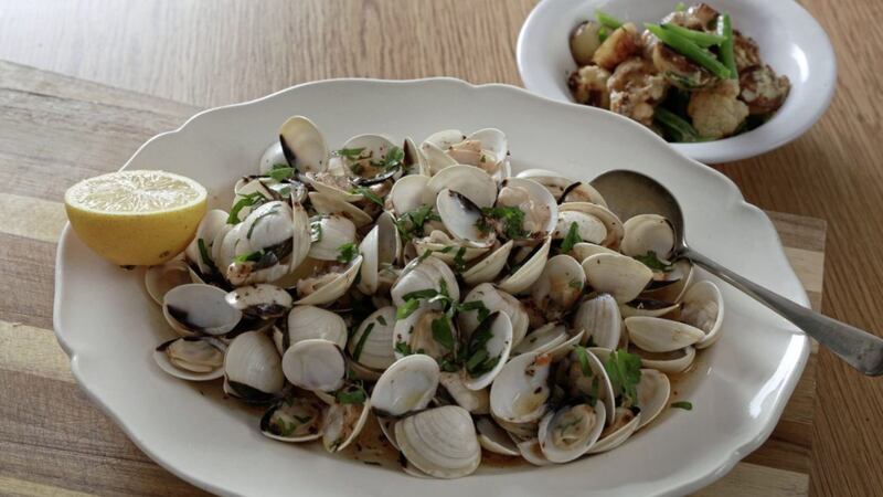 Roasted garlic and chilli clams from James Street Cookery School 