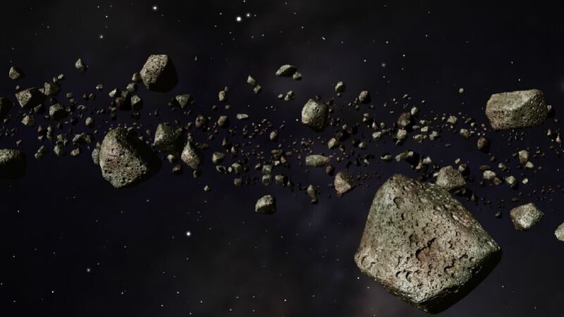 Asteroids in a far-off orbit around the sun.