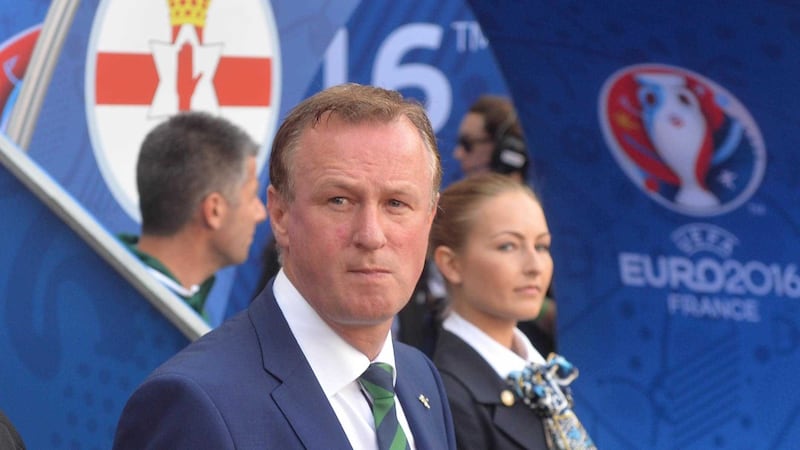 Northern Ireland manager Michael O'Neill during Sunday's Euro 2016 game against Poland at the Allianz stadium in Nice.&nbsp;Picture by Pacemaker&nbsp;
