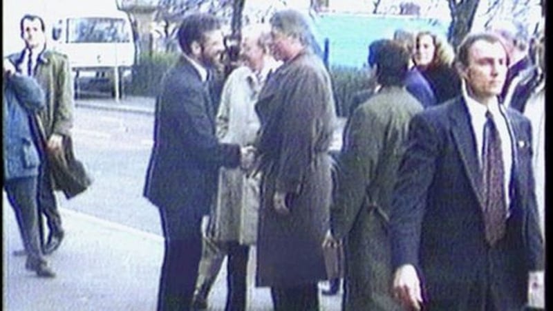 Jim King helped engineer the famous handshake between Bill Clinton and Gerry Adams on the Falls Road in 1995 
