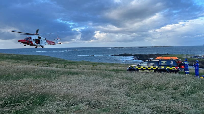 Emergency services had attended the scene on Monday evening. Picture, Coleraine Coastguard.