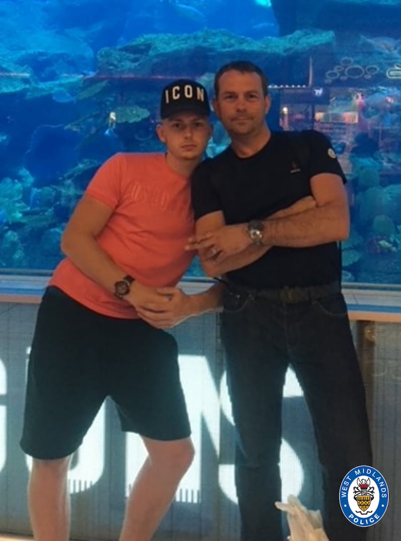 Cody pictured with his father Christian.