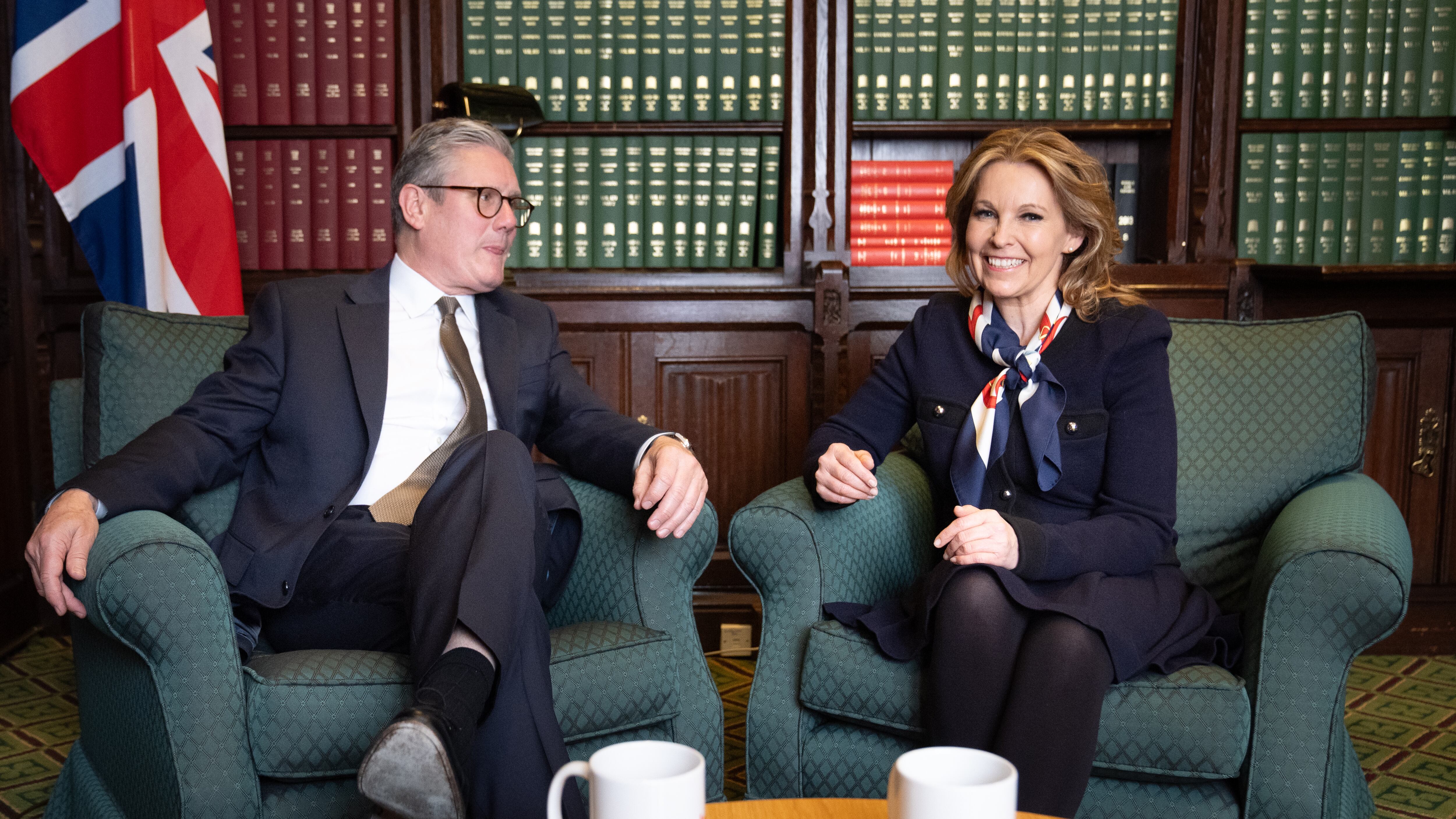 Labour leader Sir Keir Starmer with former Conservative MP Natalie Elphicke in his parliamentary office in the House of Commons, London, after it was announced she has defected to Labour, hitting out at the ‘broken promises of Rishi Sunak’s tired and chaotic government’