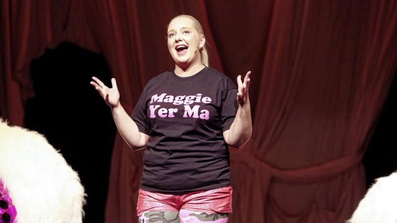 Caroline Curran on stage this week in Maggie Yer Ma! Picture by Brian Thompson/ Grand Opera House 