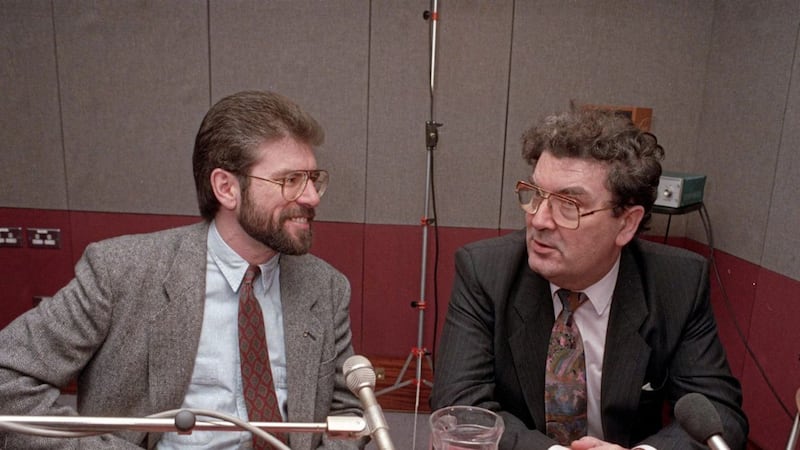 Gerry Adams and John Hume pictured in 1992 