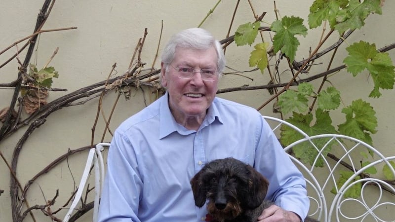 Peter Purves and dog Woody 