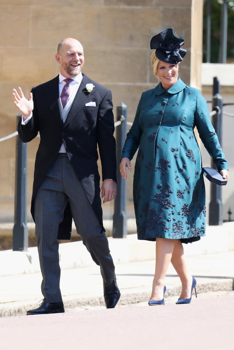 Mike and Zara Tindall at the wedding of Meghan Markle and Prince Harry