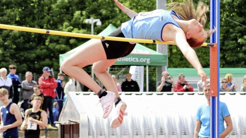 Sommer Lecky equalled the national junior high jump record at the Antrim Forum 