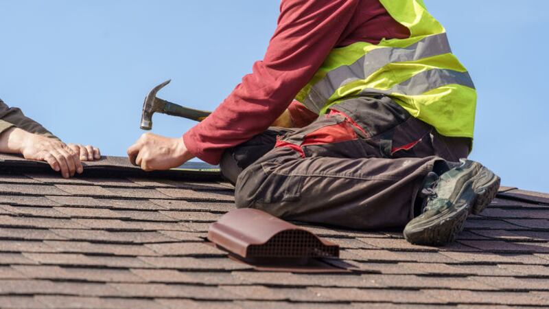 <b>UP ON THE ROOF:</b> Sitting on top of the house is one place you will never find the Bluffer, given his vertigo and his understandable aversion to falling from great heights. Why else would God have invented roofers?