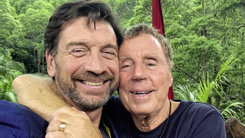 Nick Knowles and I&#39;m A Celebrity... Get Me Out Of Here 2018 winner Harry Redknapp. Picture from Nick Knowles on Twitter 