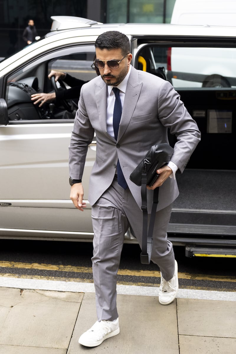 Saif Alrubie arriving at Southwark Crown Court