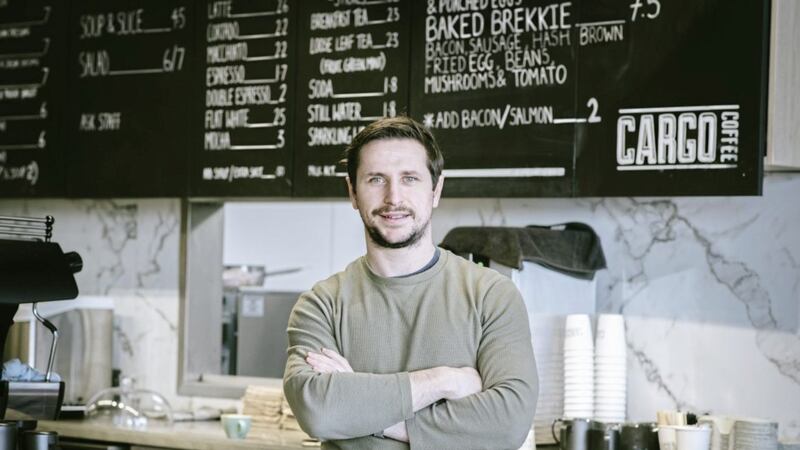 Owner Matt Towe pictured in the new Cargo Coffee outlet in Holywood 