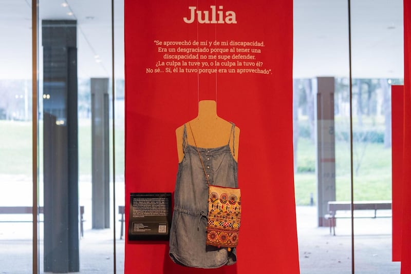 Julia, one of the victims of sexual violence in the exhibition. Image: Ministry of Equality of Spain