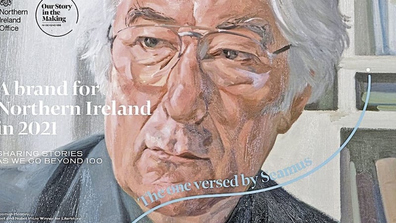 The image of Seamus Heaney used for the &quot;Our Story in the Making: NI Beyond 100&quot; 