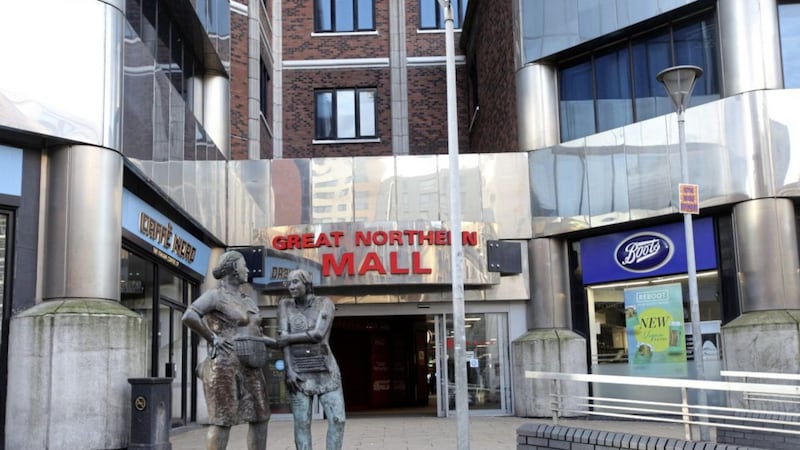Three men were involved in a fight at the Great Northern Mall in Belfast city centre on Saturday 
