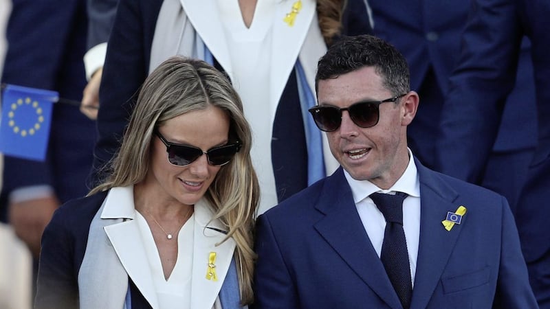 Rory McIlroy and wife Erica Stoll. Picture by David Davies/PA Wire 