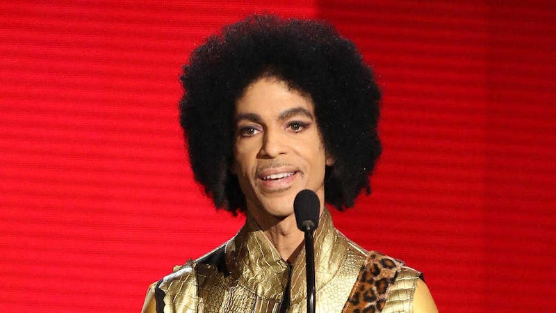 Prince pictured at the American Music Awards in Los Angeles