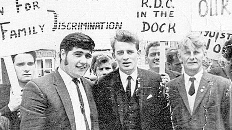 Patsy Gildernew, Austin Currie and Joe Campbell took part in the Caledon sit-in in protest against civil rights abuses in 1968