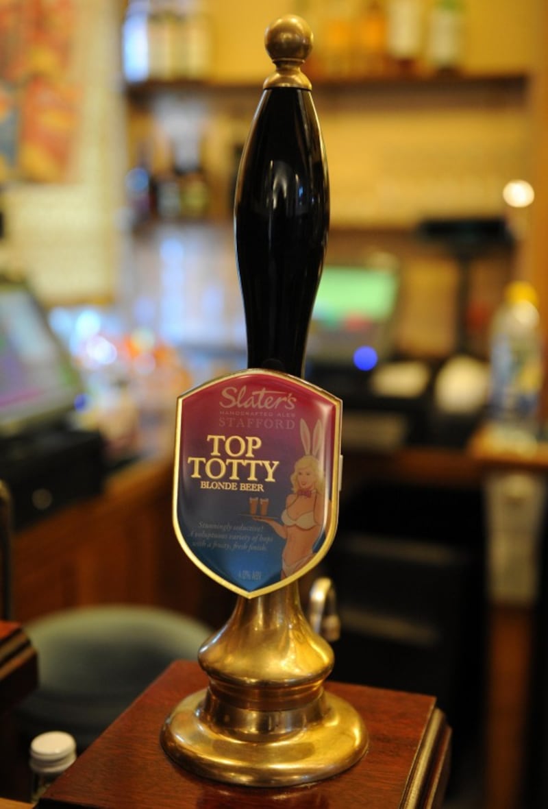'Top Totty' beer on sale in the house of commons (Stefan Rousseau/PA)