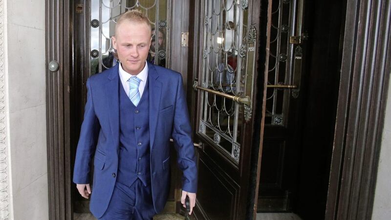 Jamie Bryson leaving Parliament Buildings in Belfast where he gave evidence to Stormont&#39;s Finance Committee in September 2015. Picture by Niall Carson, Press Association 