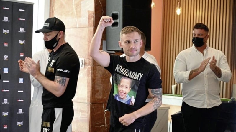 Boxer Carl Frampton showing his support for Noah Donohoe&#39;s family 