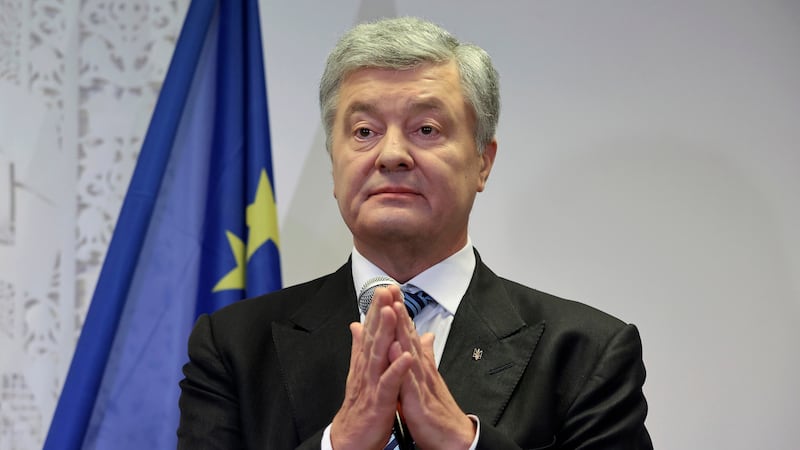 Former Ukrainian president Petro Poroshenko (Piotr Molecki/AP)