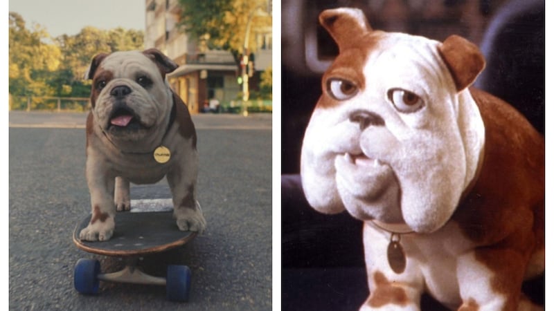 The famous dog was introduced in 1996, but has now been replaced by a CGI version which does not speak.