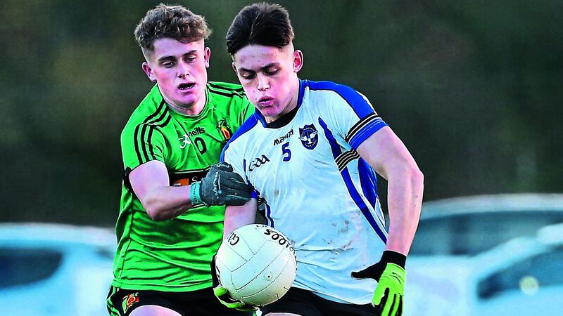 St Patrick&rsquo;s, Maghera will look to the likes of Eunan Mulholland (right) to anchor their bid for a MacCormack Cup final berth when they take on St Patrick&rsquo;s, Armagh in a semi-final encounter in Cookstown