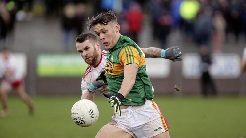 All told, David Clifford has amassed 8-30 in six games in 2021 and he has found the net in every match.<br /> Pic Seamus Loughran.