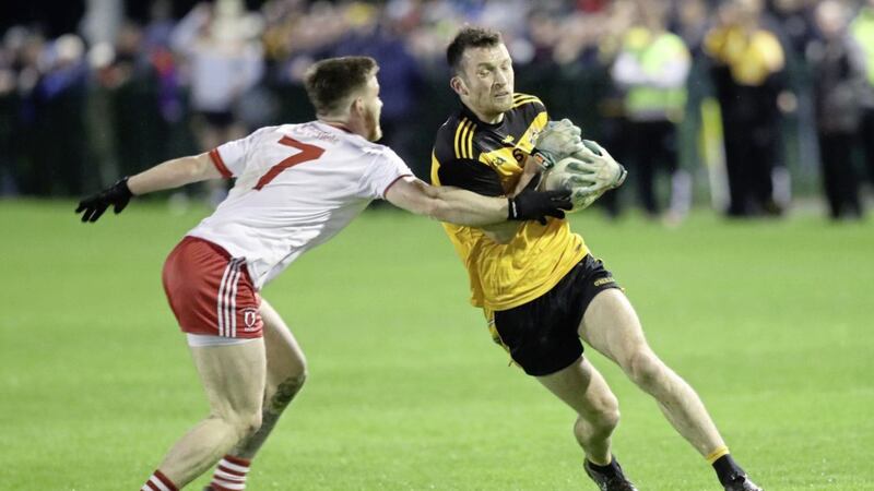 Lamh Dhearg and Portglenone had to go to a second semi-final replay because of a bizarre intervention from the county chairman.<br /> Pic by Declan Roughan