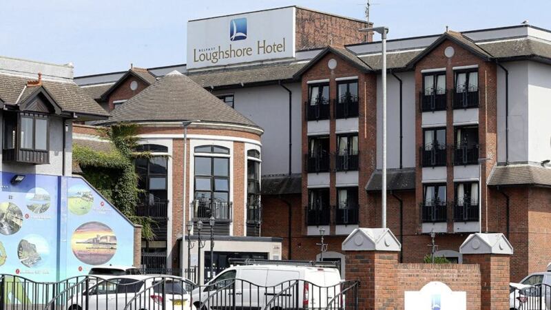 The Loughshore Hotel in Carrickfergus where around 30 asylum seekers are staying. Picture by Mal McCann. 
