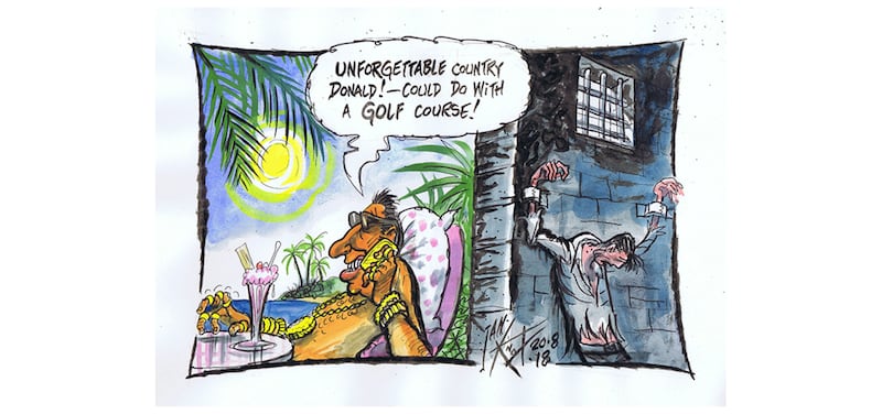 Ian Knox cartoon July 20 2018 -&nbsp;Ian Paisley apologises to parliament, party and constituents, but not to Sri Lankans