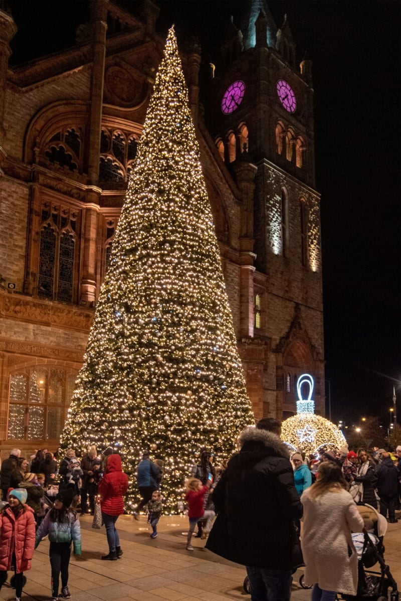 At 60 ft, the Guildhall Square Christmas tree is the largest in Ireland. 