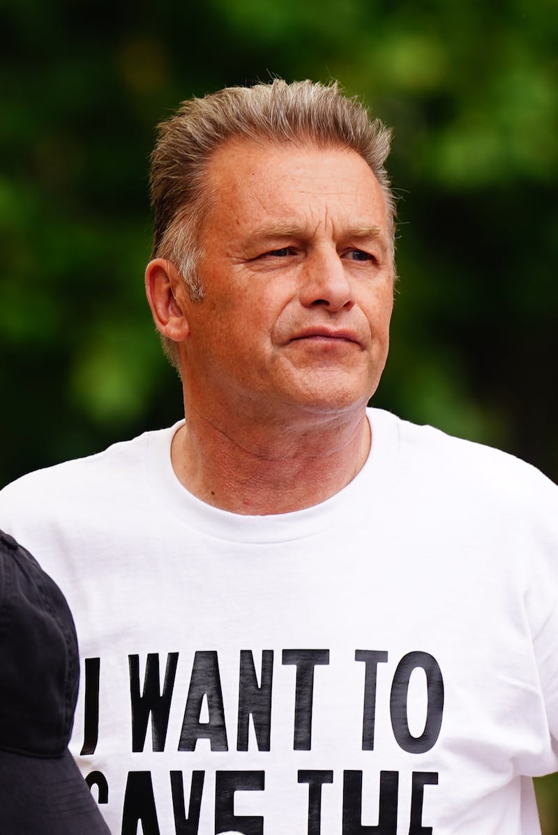 TV naturalist Chris Packham took part in the demo