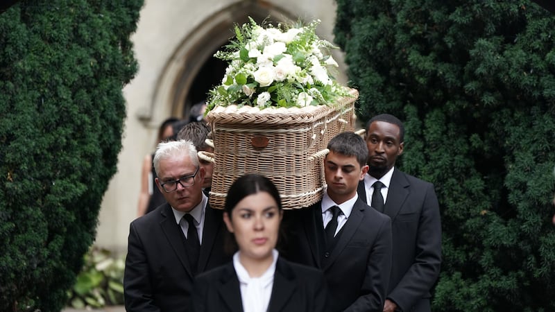 The service saw the cancer campaigner’s husband Sebastien deliver a eulogy.