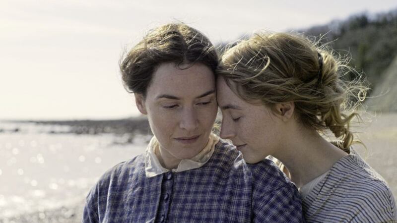 Ammonite: Kate Winslet as Mary Anning and Saoirse Ronan as Charlotte Murchison 