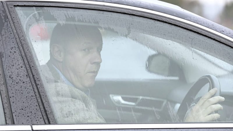 &lsquo;THOUSANDS OF IMAGES&rsquo;: Damian Green leaves his house in Ashford, Kent yesterday. &ldquo;Thousands&rdquo; of legal pornographic images were found on a computer used by the first secretary of state, a retired Scotland Yard detective has said 			            				            PICTURE: Gareth Fuller/PA 