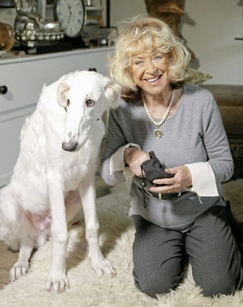 Lynda La Plante and her dog Hugo. 