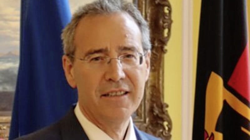 Miguel Berger, the German ambassador to the UK has said he has seen an &quot;openness to engage&quot; on the protocol as talks between the EU snd UK continue. Picture: Miguel Berger Twitter 