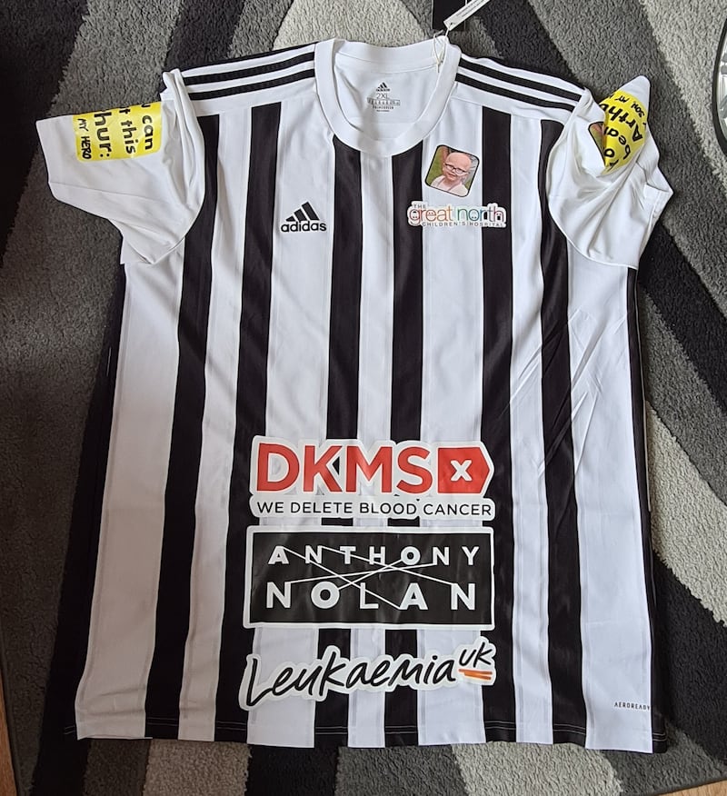 A shirt given to Arthur by Newcastle United