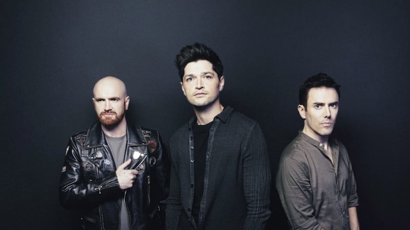 Singer Danny O&#39;Donoghue, guitarist Mark Sheehan and drummer and bassist Glen Power of The Script 