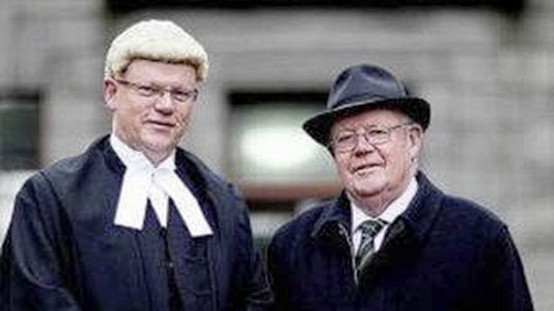 Turlough O&#39;Donnell with his son Donal, a Supreme Court judge in the Republic 
