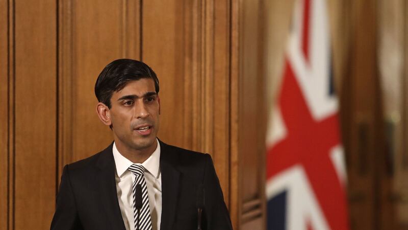 &nbsp;Chancellor Rishi Sunak speaking at a media briefing in Downing Street, London, on Coronavirus (COVID-19). Picture by Matt Dunham/PA Wire