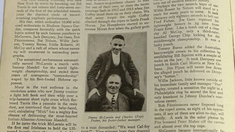 Hillsborough-born Jimmy McLarnin featured in Ring Magazine back in 1928 