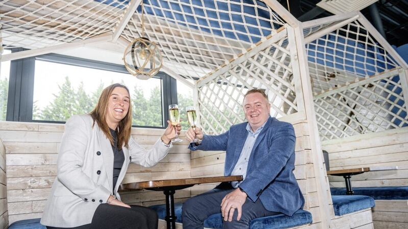 Geraldine and Sean McLaughlin celebrate their forthcoming new business opening 