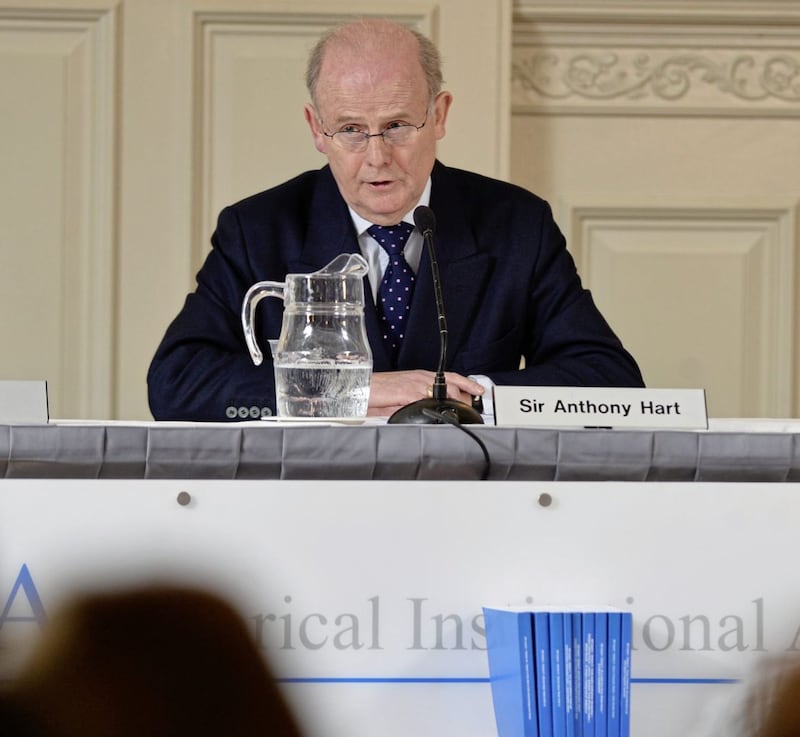Sir Anthony Hart has urged the Secretary of State to implement the recommendations of the Historical Institutional Abuse inquiry report. Picture by Colm Lenaghan, Pacemaker 