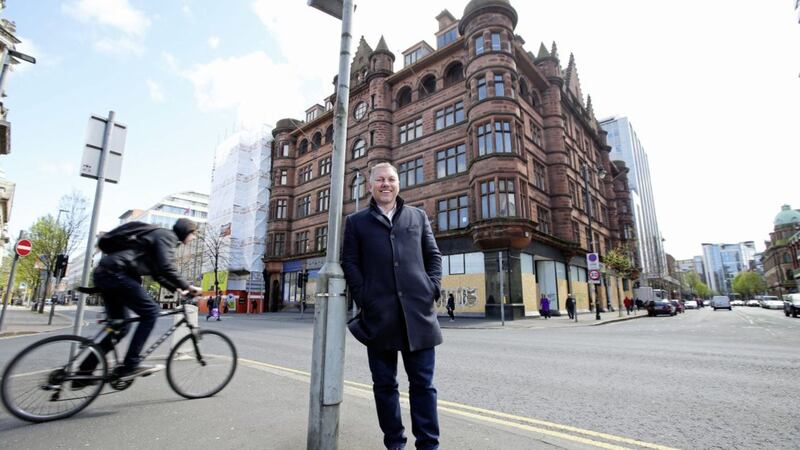 A George Best themed hotel is to built in Belfast on the site of the Scottish Mutual Building opposite Belfast City Hall. Pictured is Lawrence Kenwright from Signature Living, the developers behind the project. Picture by Kelvin Boyes/Press Eye 
