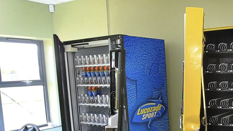 Damage caused to vending machines during a break-in at an academy at Dunloy Cuchullains GAA club. Picture by Margaret McLaughlin 